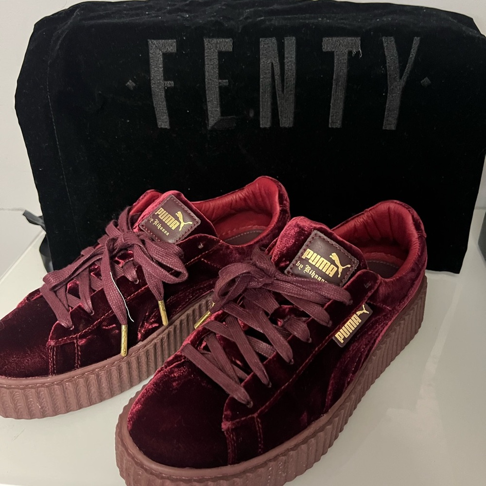 Puma Red Velvet Creeper Sneakers